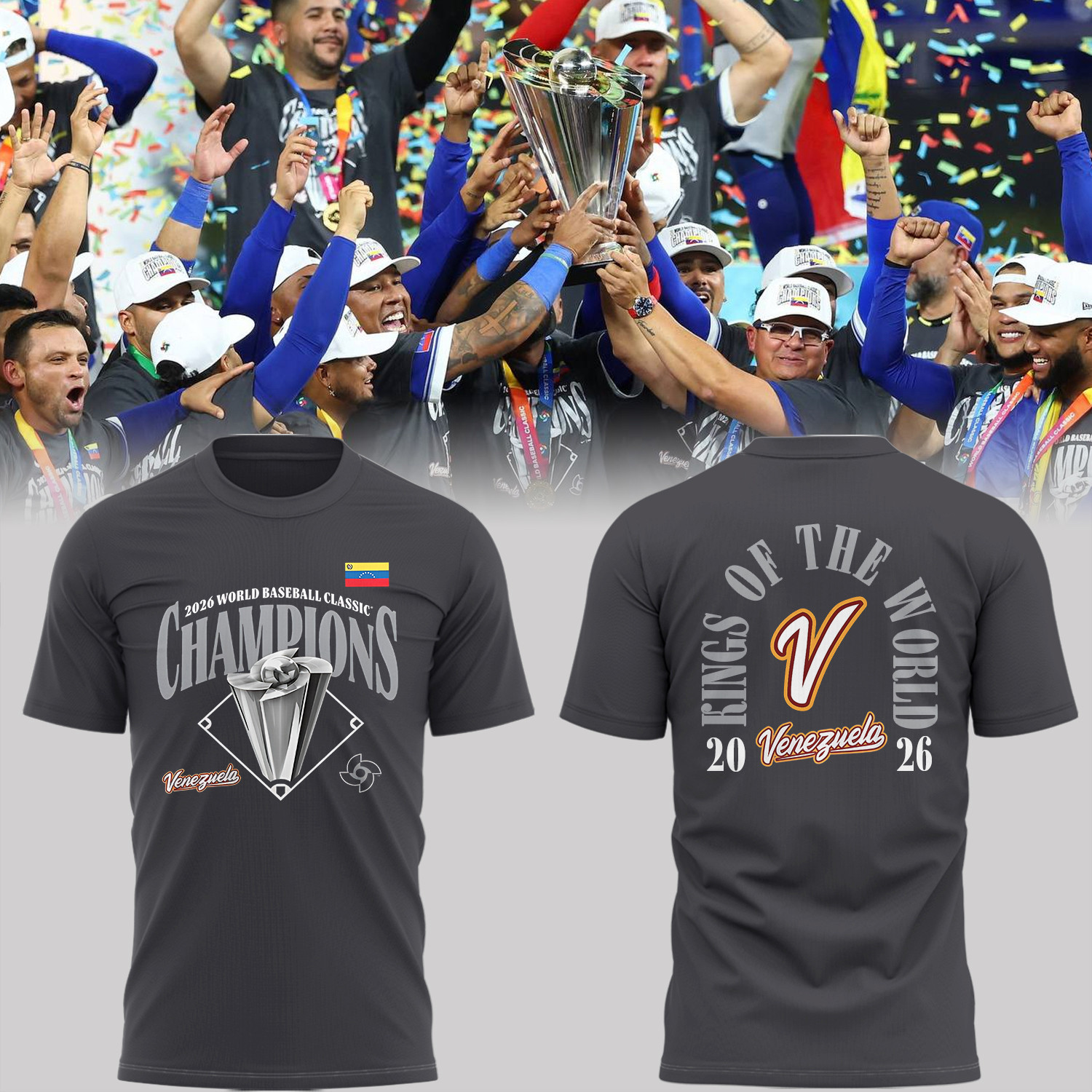 Venezuela 2026 WBC Champions T-Shirt World Baseball Classic Shirt Best Fan Gear