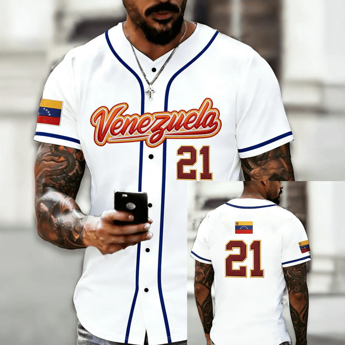 Venezuela 2026 WBC Champs 21 Jersey Baseball Clothes Unique Present For Husband