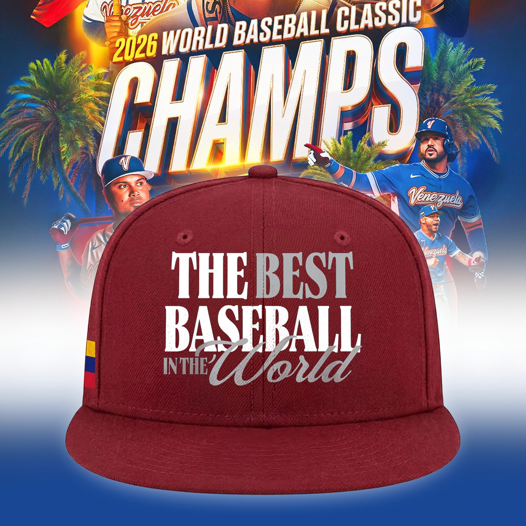 Venezuela 2026 WBC Hat The Best Baseball In The World Baseball Cap Fan Gift