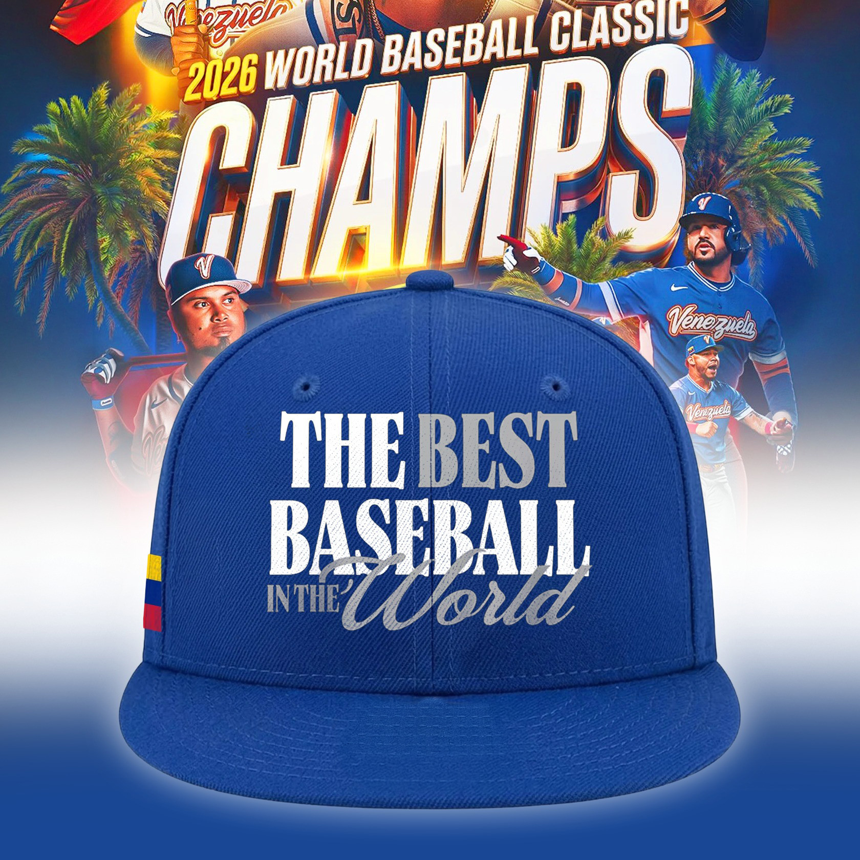Venezuela 2026 World Baseball Classic Champions Hat Venezuela 2026 WBC Merch Fan Gear