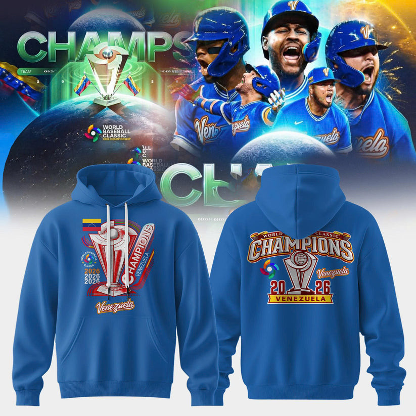 Venezuela 2026 World Baseball Classic Champions Hoodie Baseball Apparel Game Day Gear