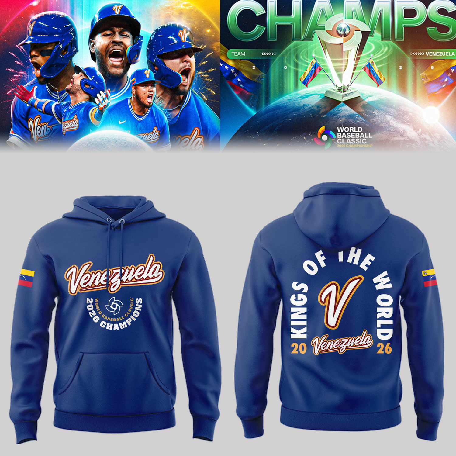 Venezuela 2026 World Baseball Classic Champions Hoodie The Best Baseball In The World Clothing