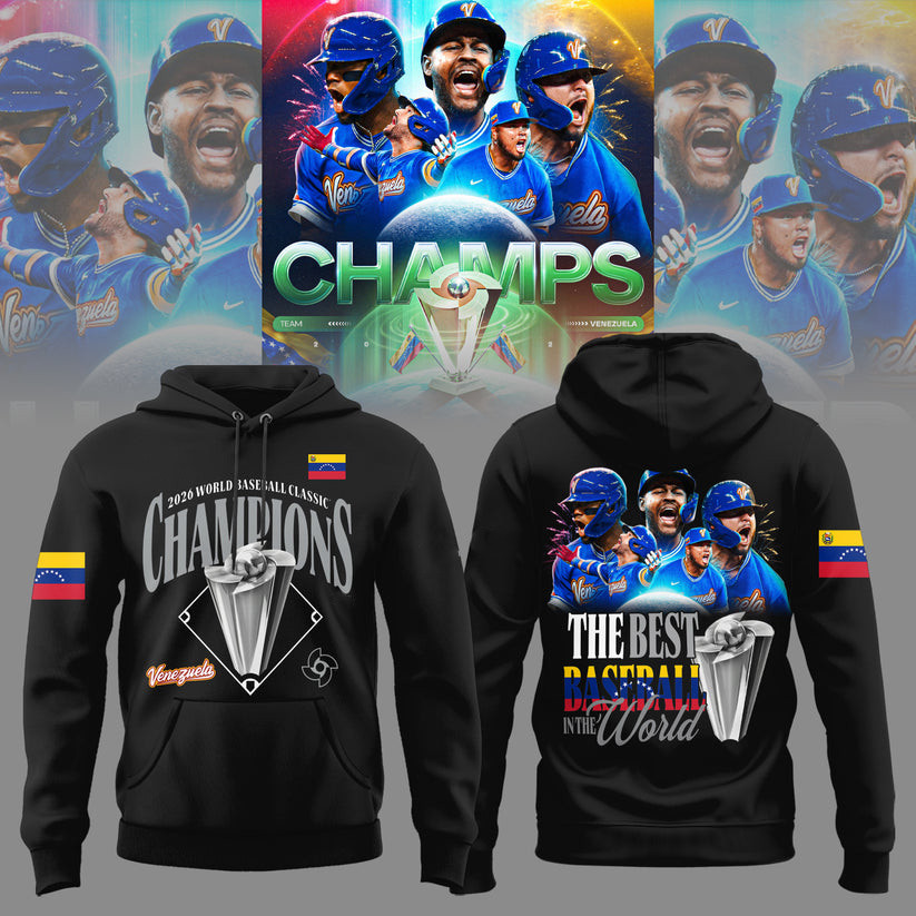 Venezuela 2026 World Baseball Classic Champions Hoodie WBC Champions Apparel
