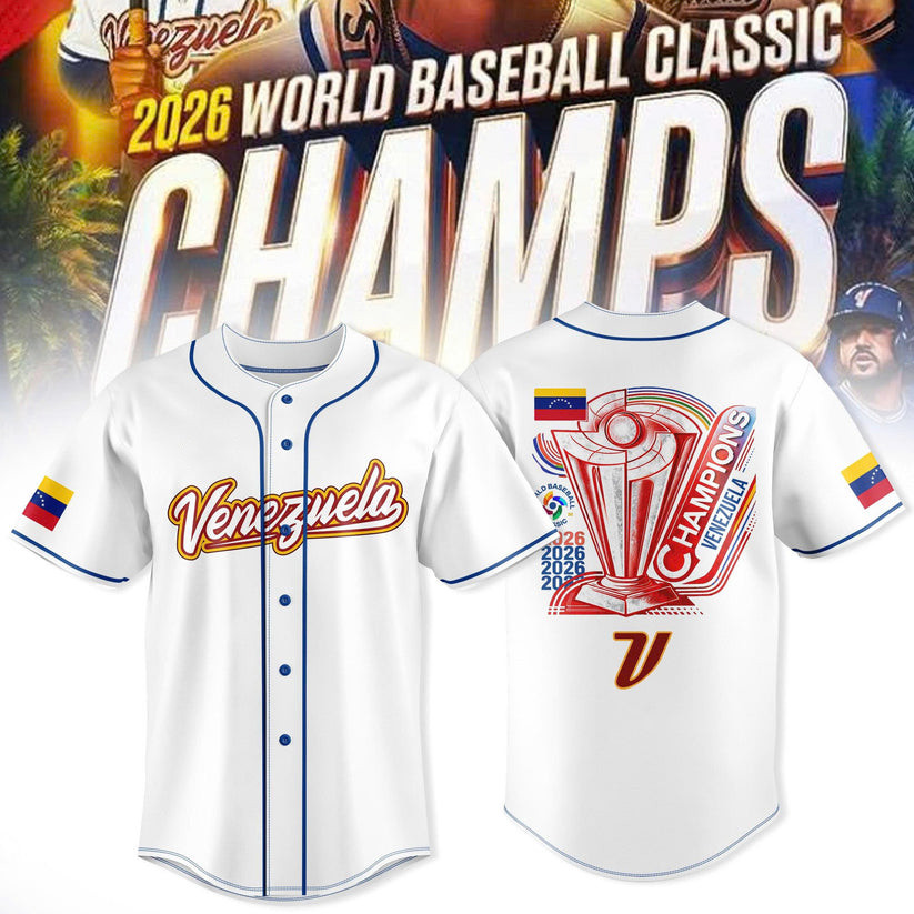 Venezuela 2026 World Baseball Classic Champions Jersey Baseball Clothing Gift For Fans