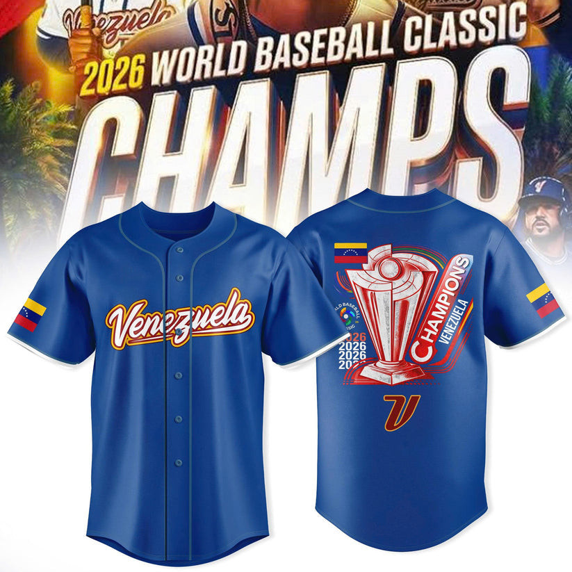 Venezuela 2026 World Baseball Classic Champions Jersey Baseball Merch Best Fan Gear