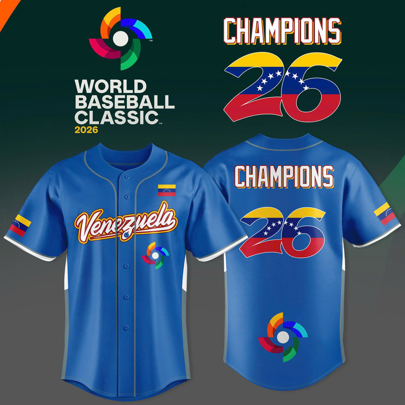 Venezuela 2026 World Baseball Classic Champions Jersey Game Day Clothes Gift For Father