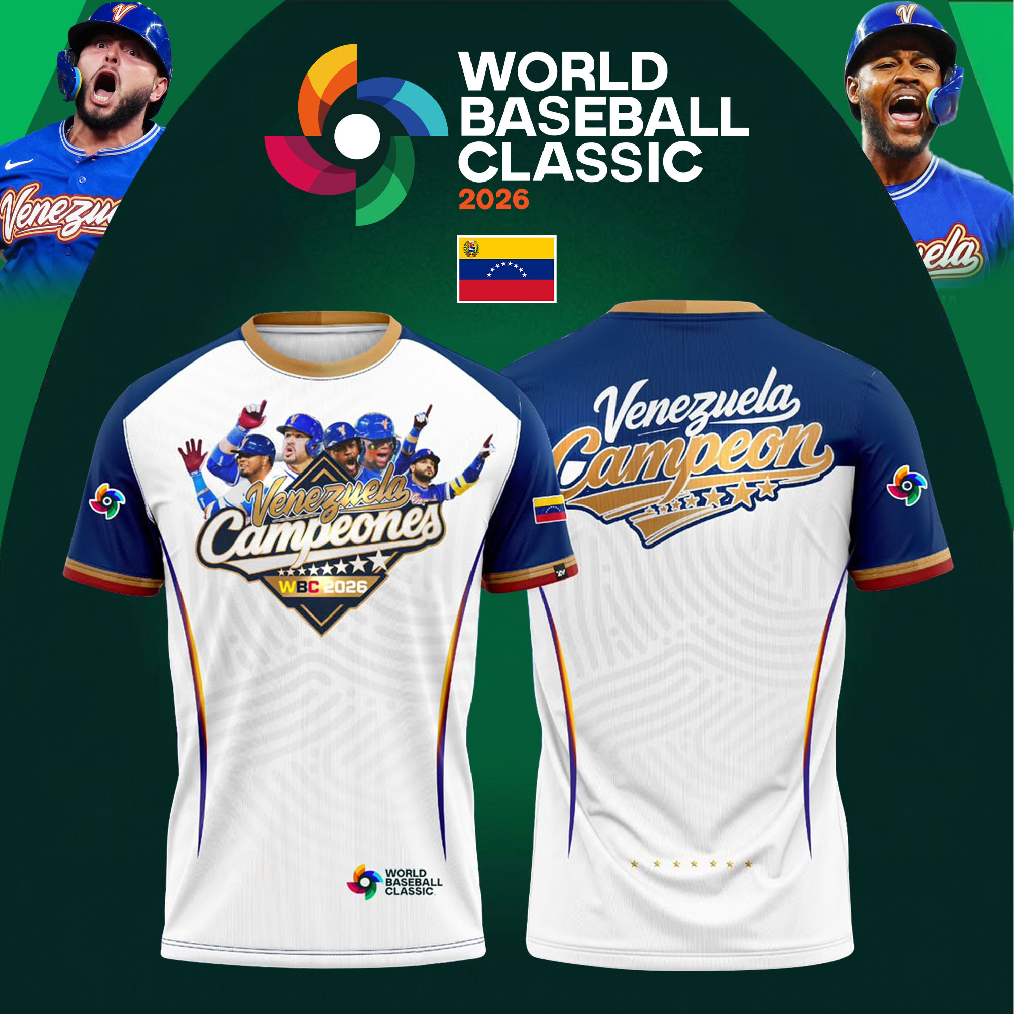 Venezuela 2026 World Baseball Classic Champions Merch Baseball T-Shirt Game Day Clothing
