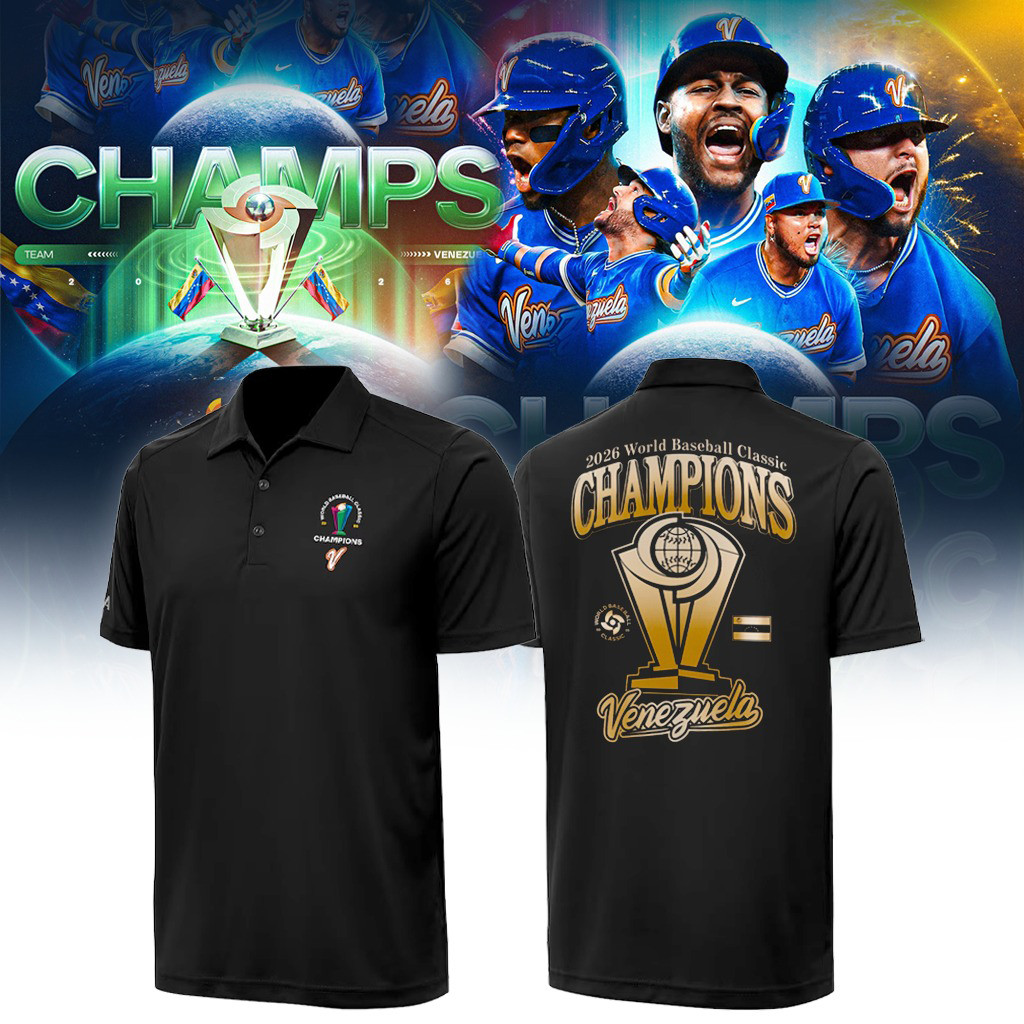 Venezuela 2026 World Baseball Classic Champions Polo Shirt Baseball Game Day Merch