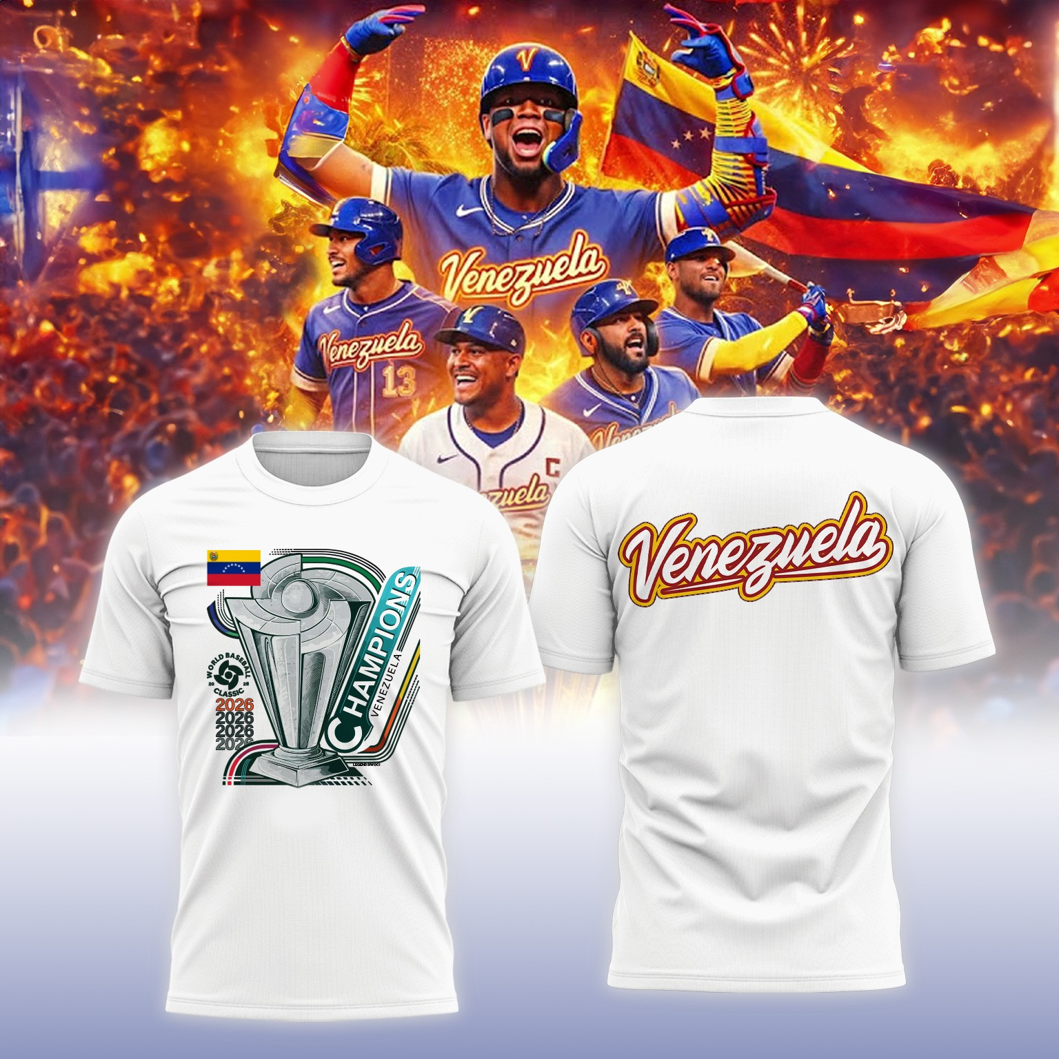 Venezuela 2026 World Baseball Classic Champions T-Shirt 2026 WBC Shirt Gift For Fans