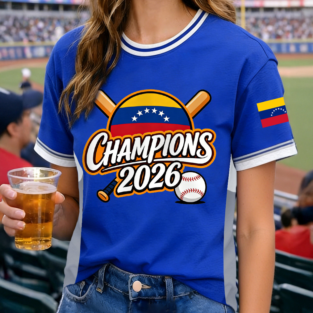 Venezuela 2026 World Baseball Classic Champions T-Shirt Baseball Clothes Game Day Gifts