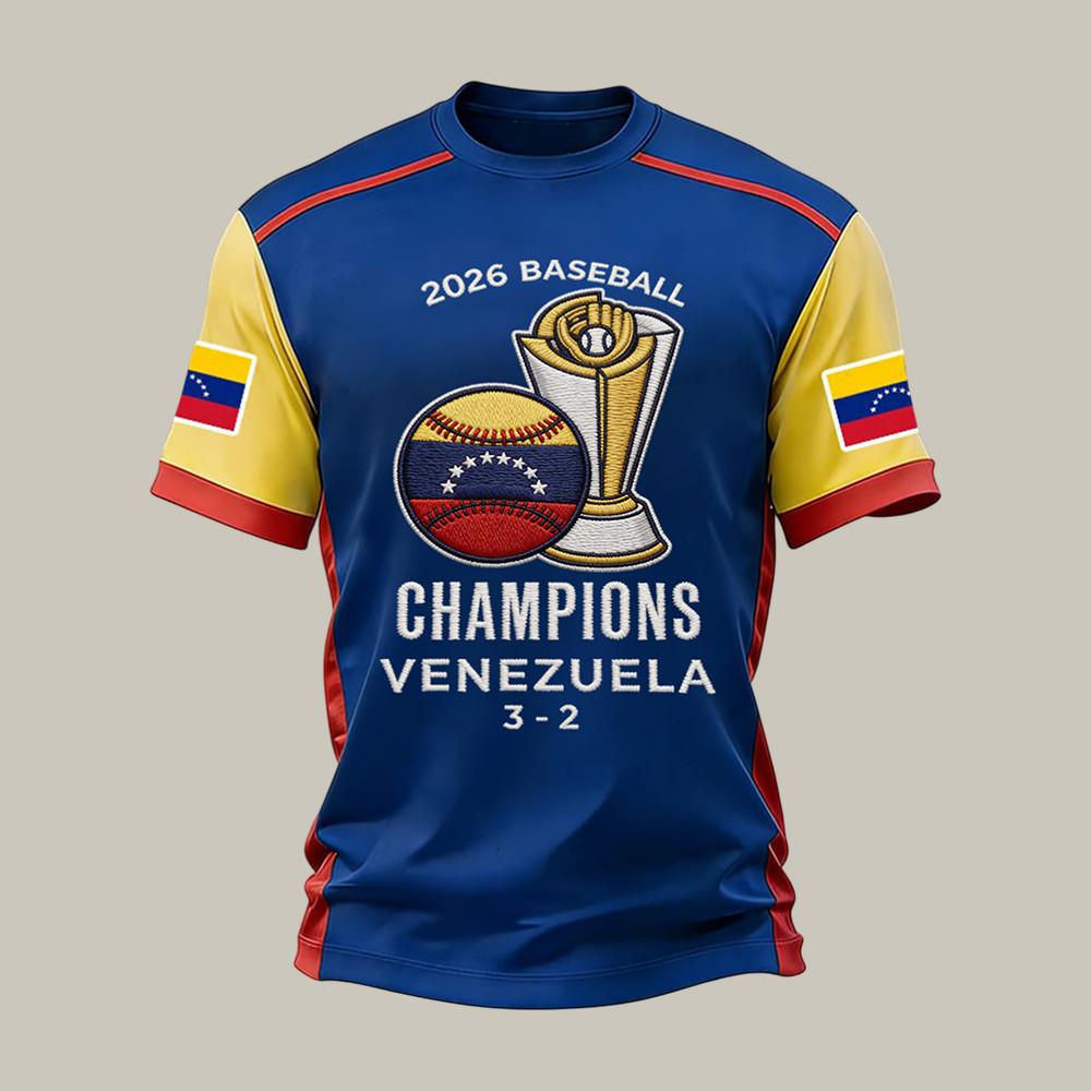 Venezuela 2026 World Baseball Classic Champions T-Shirt Baseball Clothing Line Fan Gear
