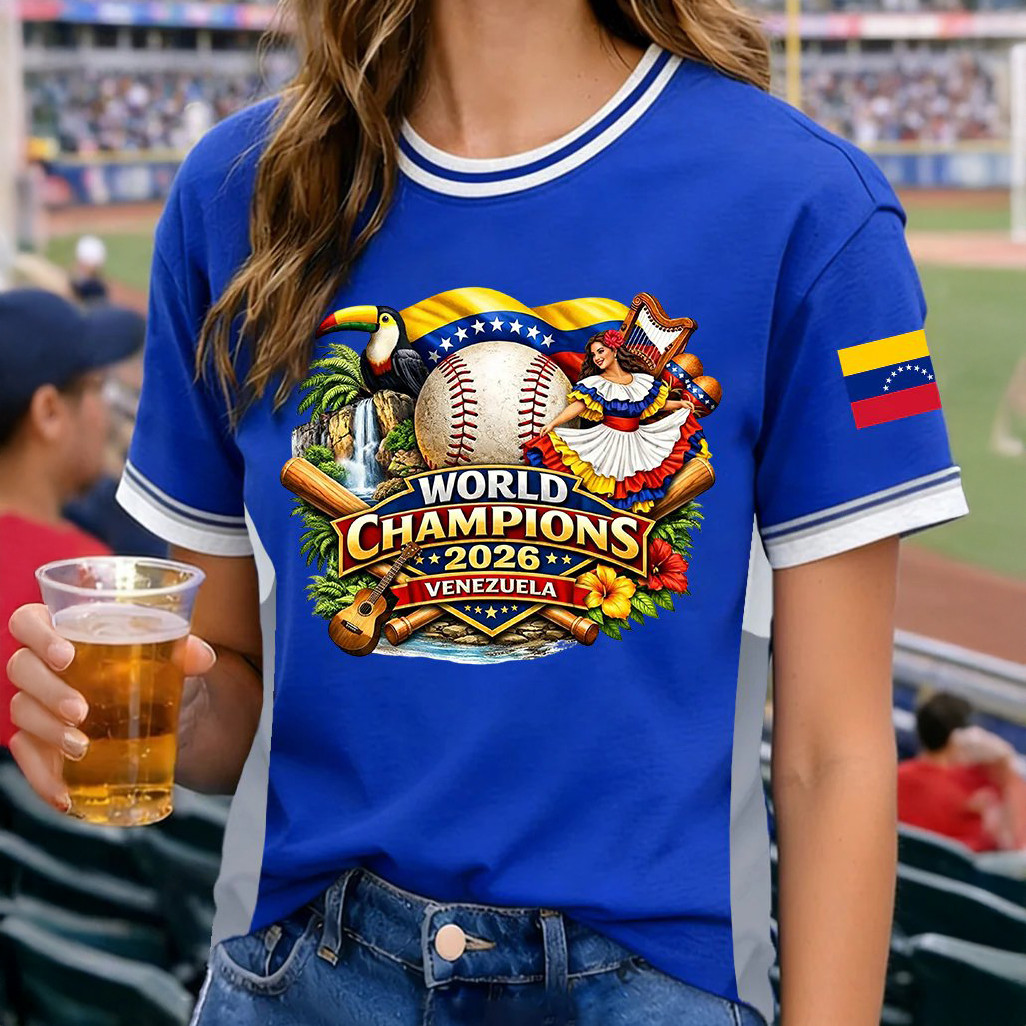 Venezuela 2026 World Baseball Classic Champions T-Shirt Baseball Fan Merch Gift For Girlfriend