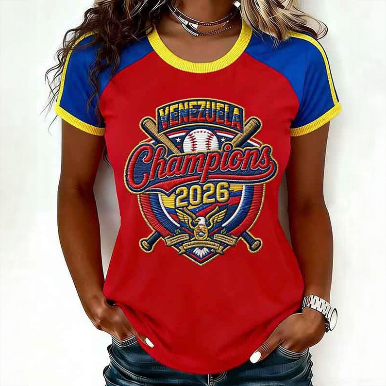 Venezuela 2026 World Baseball Classic Champions T-Shirt Baseball Fan Merch Unique Gift For Her
