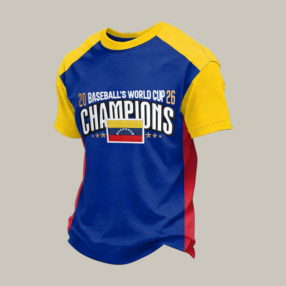 Venezuela 2026 World Baseball Classic Champions T-Shirt Baseball Merch Game Day Gear