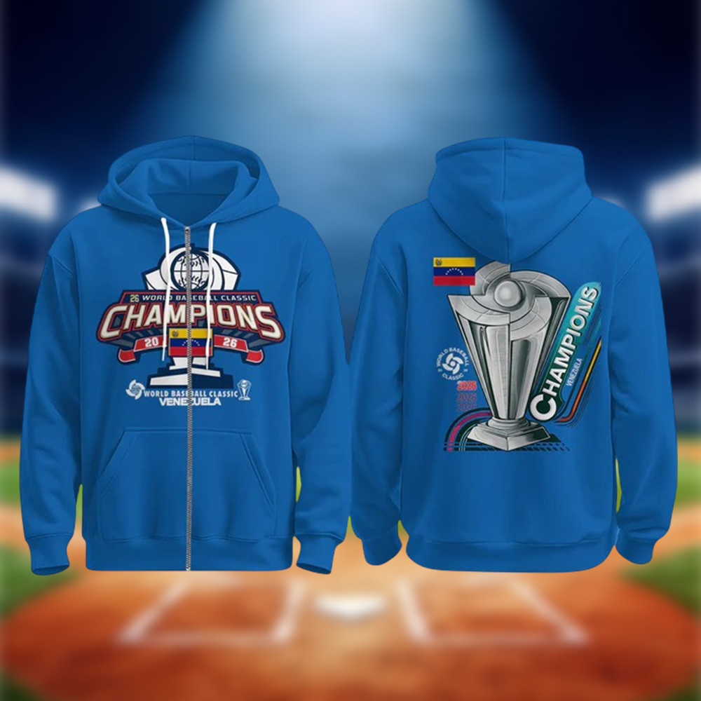 Venezuela 2026 World Baseball Classic Champions Zip Hoodie Game Day Clothing Cool Gift For Fans