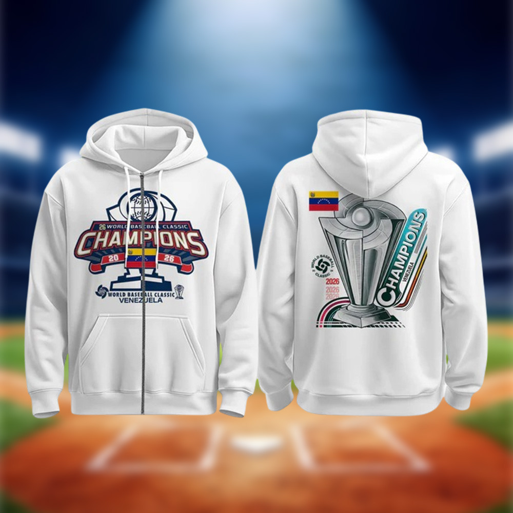 Venezuela 2026 World Baseball Classic Champions Zip Hoodie WBC Game Apparel Fan Gear