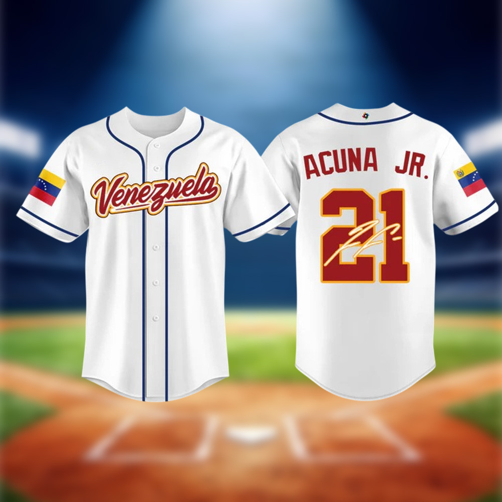 Venezuela 2026 World Baseball Classic Jersey Ronald Acuna Jr Game Day Clothing