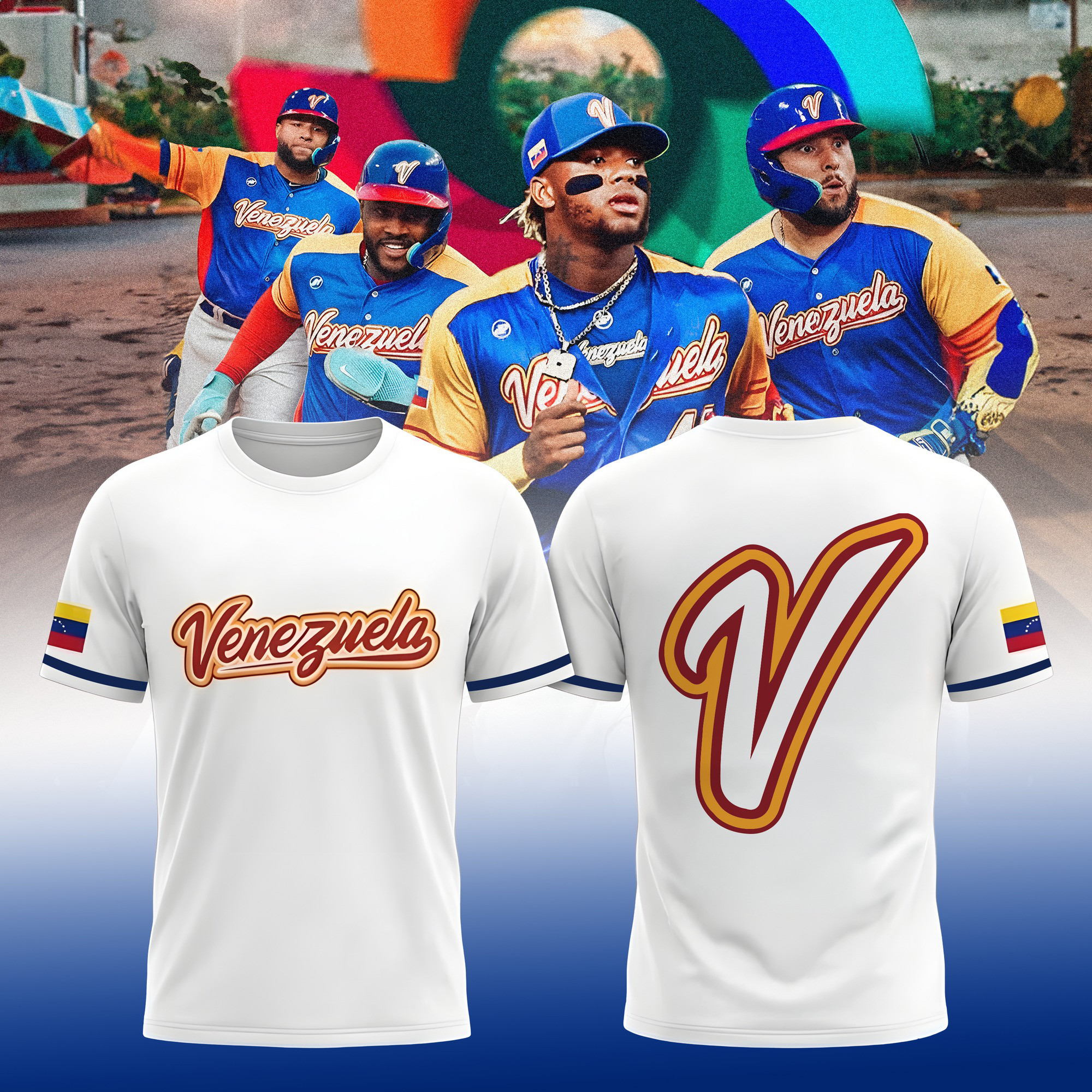 Venezuela 2026 World Baseball Classic T-Shirt 2026 WBC Clothes Fan Gear