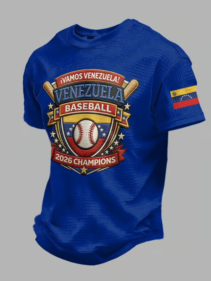Venezuela Baseball 2026 Champions T-Shirt WBC Vamos Venezuela Fan Gear Gift For Baseball Supporters