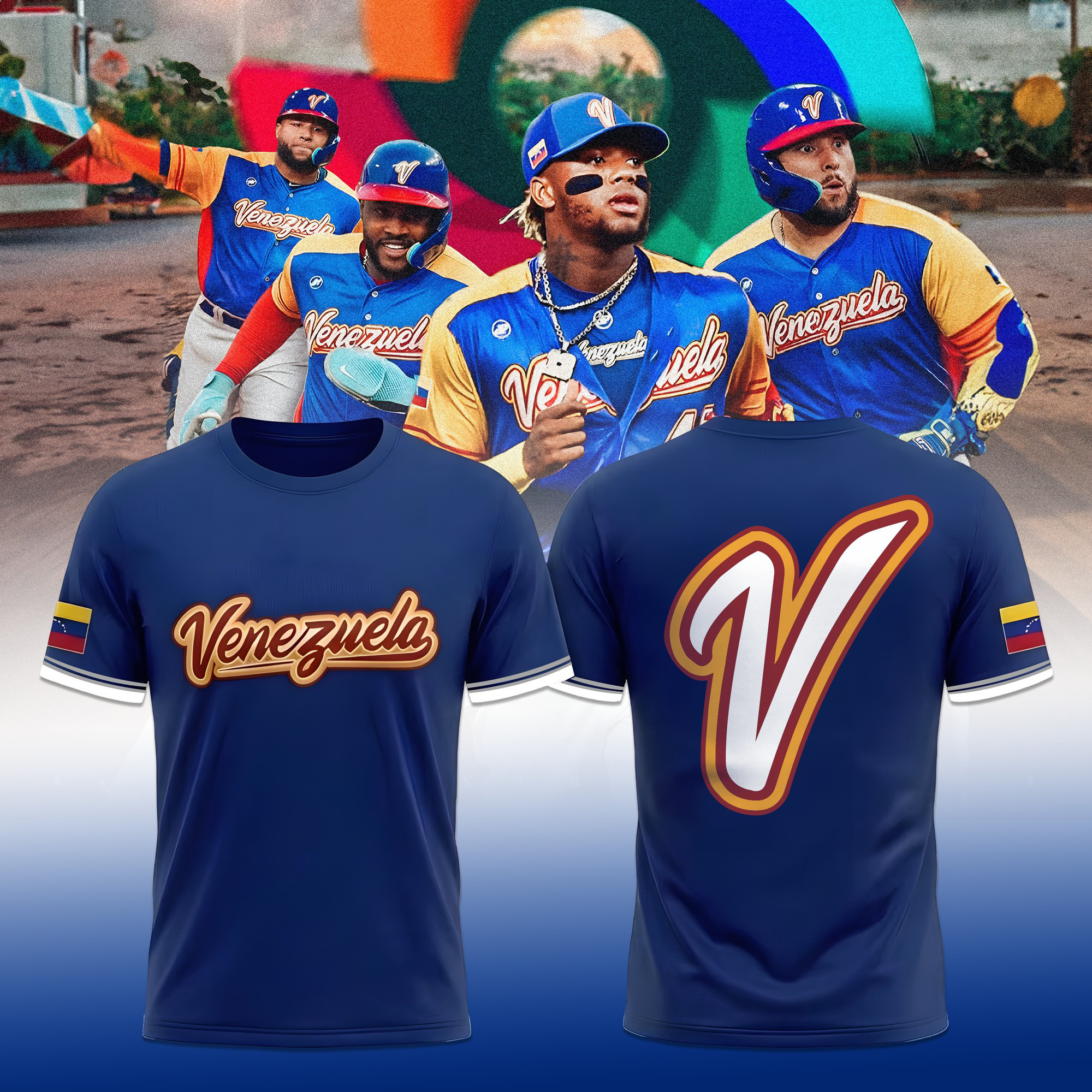 Venezuela Baseball 2026 World Baseball Classic T-Shirt Baseball Clothes Best Gift For Father