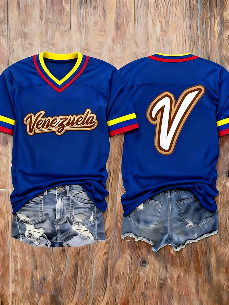 Venezuela Baseball Jersey Shirt WBC 2026 Champions V Back Fan Gear Gift For Baseball Supporters