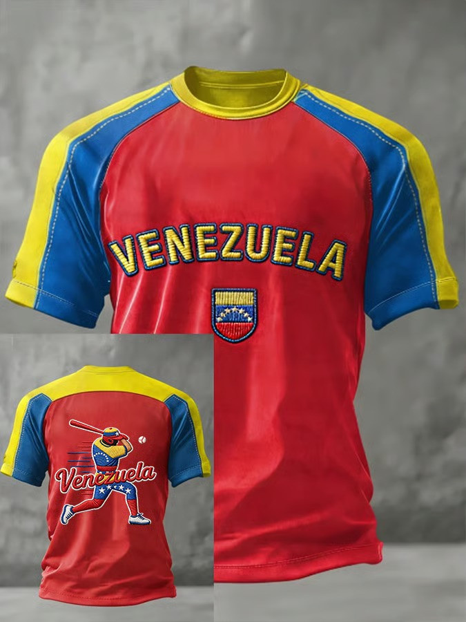 Venezuela Baseball T-Shirt WBC 2026 Batter Back Fan Gear Champions Best Gift For Baseball Supporters