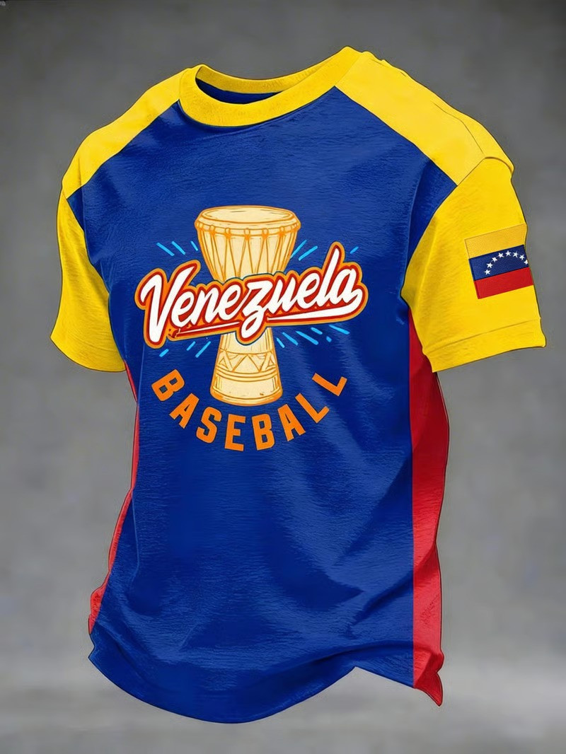 Venezuela Baseball T-Shirt WBC 2026 Drum Heritage Fan Gear Champions Best Gift For Baseball Fans