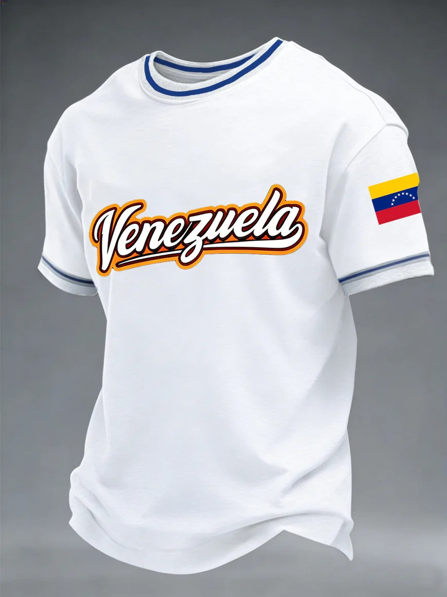 Venezuela Baseball T-Shirt WBC 2026 Fan Gear Classic Style Gift For Venezuelan Heritage Baseball Fans