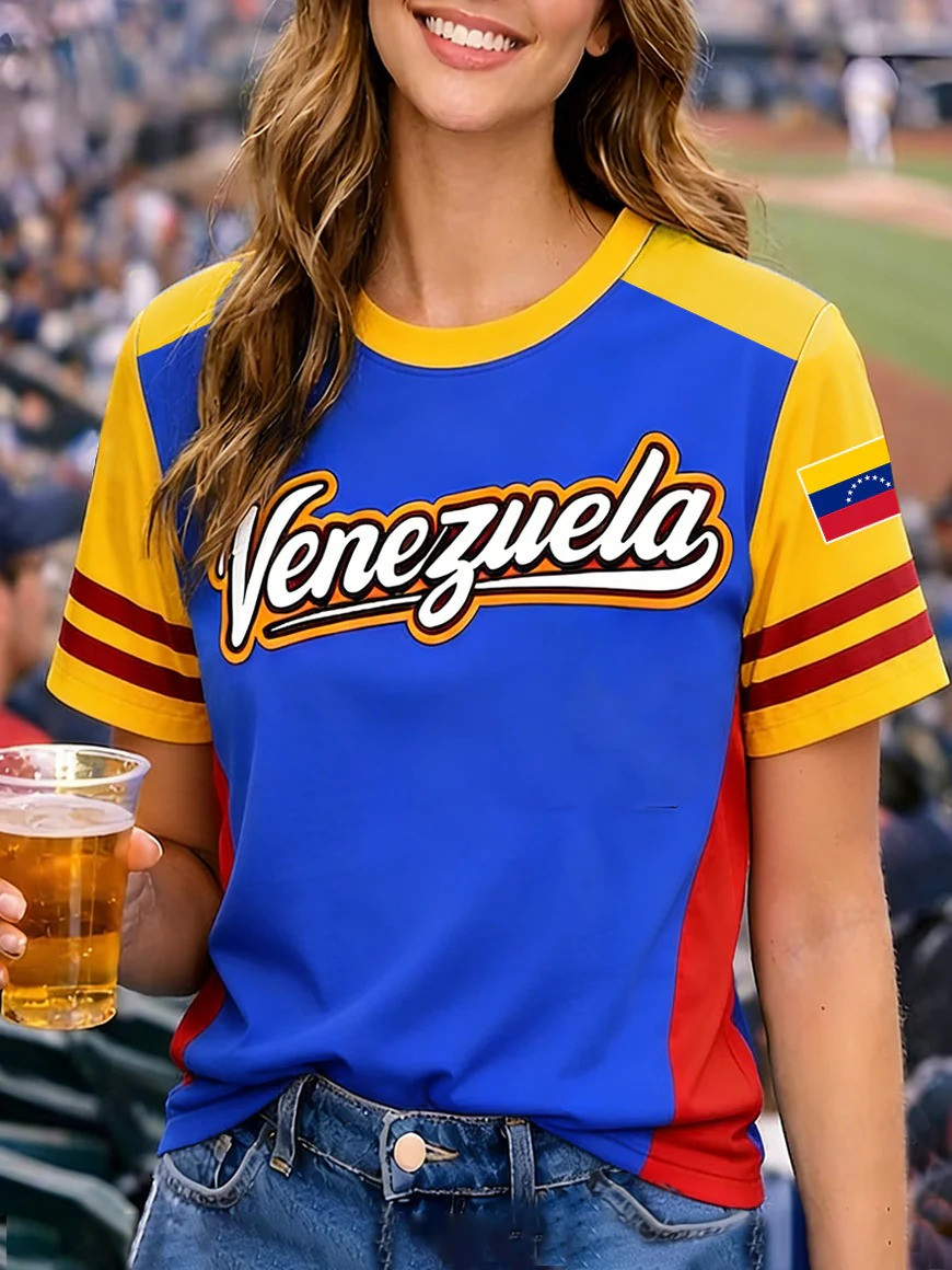 Venezuela Baseball T-Shirt WBC 2026 Match Day Fan Gear Gift For Venezuelan Heritage Baseball Fans