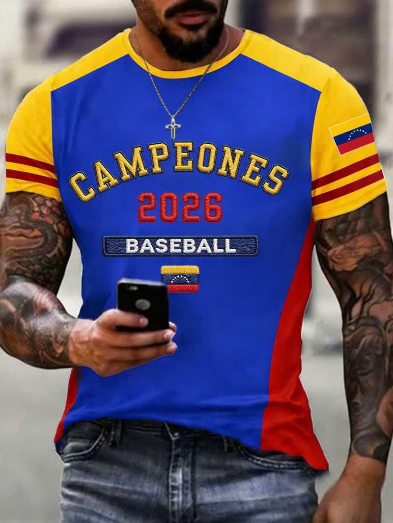 Venezuela Campeones 2026 Baseball T-Shirt WBC Fan Gear Champions Best Gift For Baseball Supporters