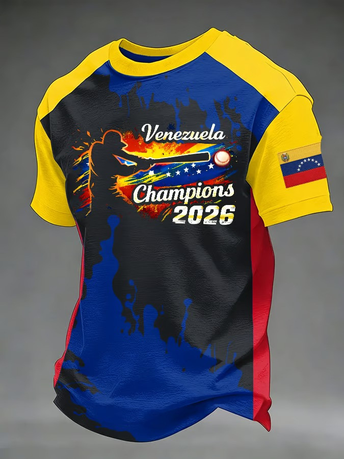 Venezuela Champions 2026 T-Shirt WBC Baseball Batter Fan Gear Trending Best Gift For Baseball Fans