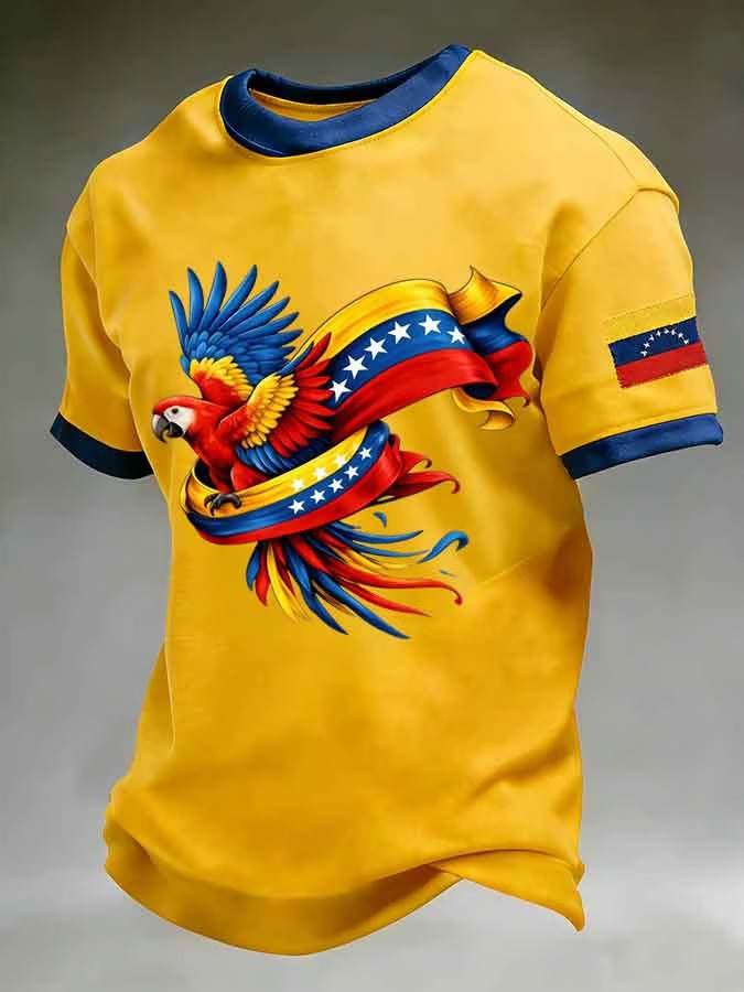 Venezuela Scarlet Macaw Parrot T-Shirt WBC 2026 Champion Fan Gear Patriotic Gift For Supporters