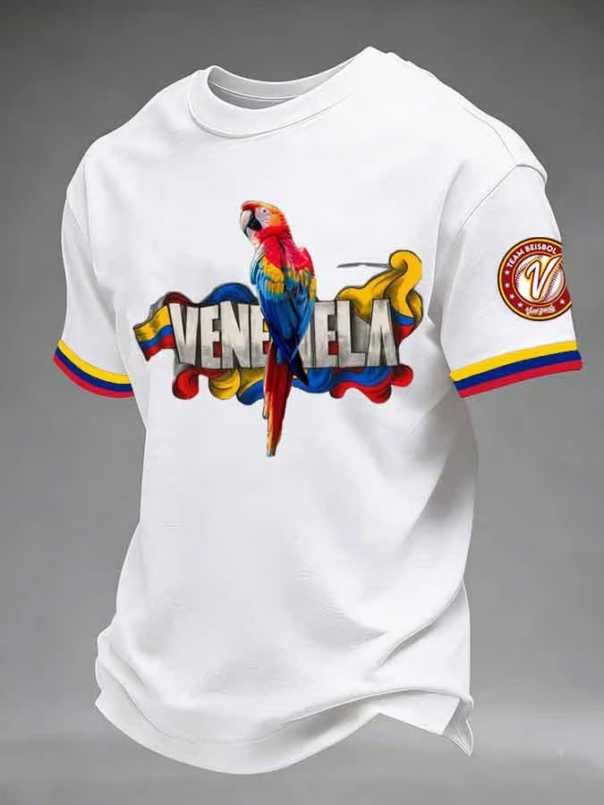 Venezuela Scarlet Macaw T-Shirt WBC 2026 Champion Team Beisbol Fan Gear Gift For Baseball Lovers
