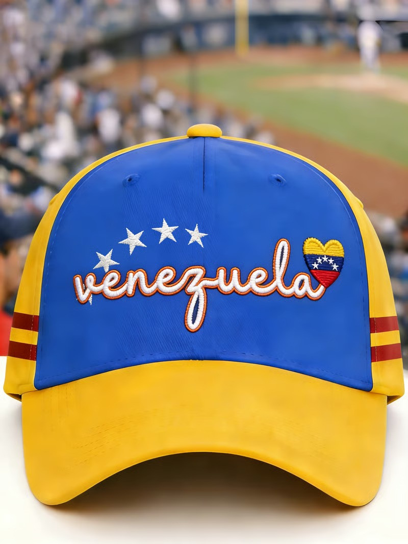 Venezuela WBC 2026 Champion Baseball Hat Patriotic Heart Fan Gear Best Gift For Baseball Supporters