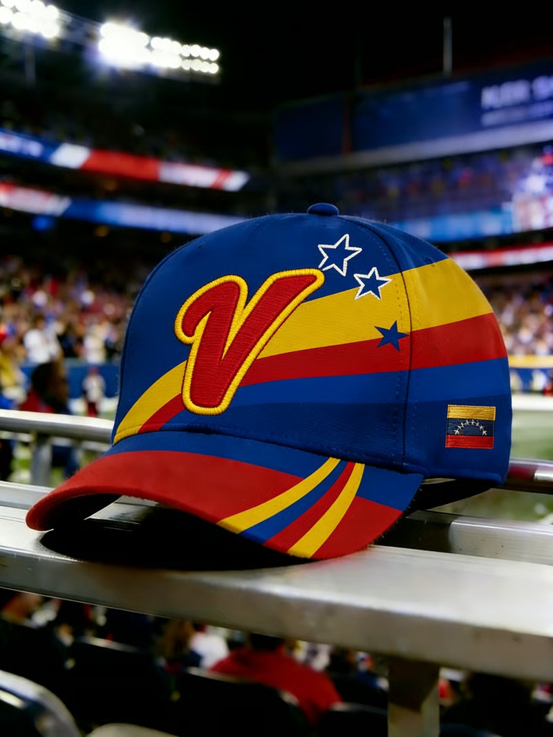 Venezuela WBC 2026 Champion Baseball Hat V Logo Stars Fan Gear Patriotic Gift For Baseball Supporters