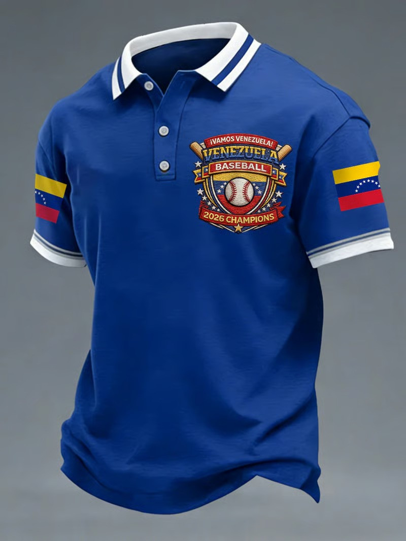 Venezuela WBC 2026 Champion Polo Shirt Vamos Venezuela Baseball Shield Fan Gear Gift For Supporters