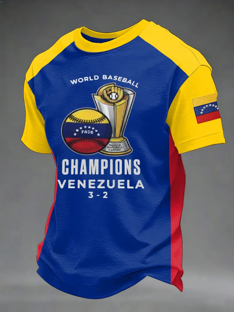 Venezuela WBC 2026 Champion T-Shirt World Baseball 3-2 Trophy Fan Gear Best Gift For Supporters
