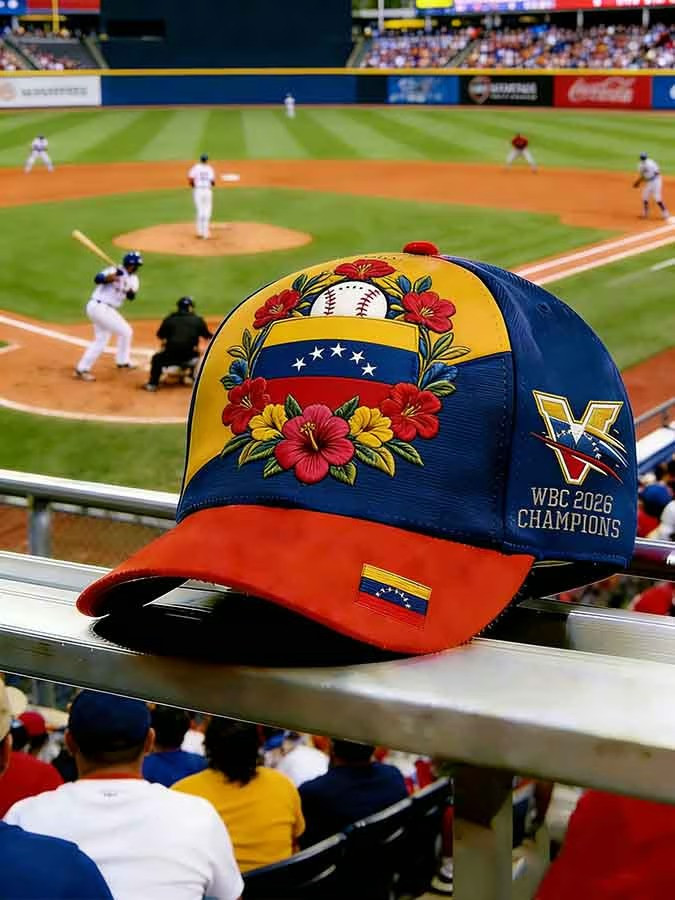 Venezuela WBC 2026 Champions Baseball Hat Floral Fan Gear Stadium Best Gift For Baseball Supporters