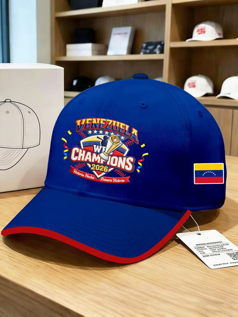 Venezuela WBC 2026 Champions Baseball Hat Trophy Fan Gear Historia Hecha Gift For Baseball Supporters