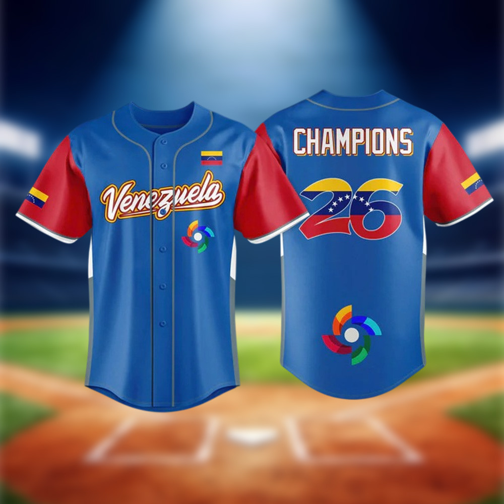 Venezuela WBC 2026 Champions Jersey World Baseball Classic Apparel Fan Gift For Men