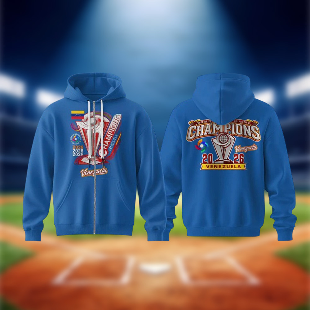 Venezuela WBC 2026 Champions Zip Hoodie Baseball Game Day Clothing Gift For Friends