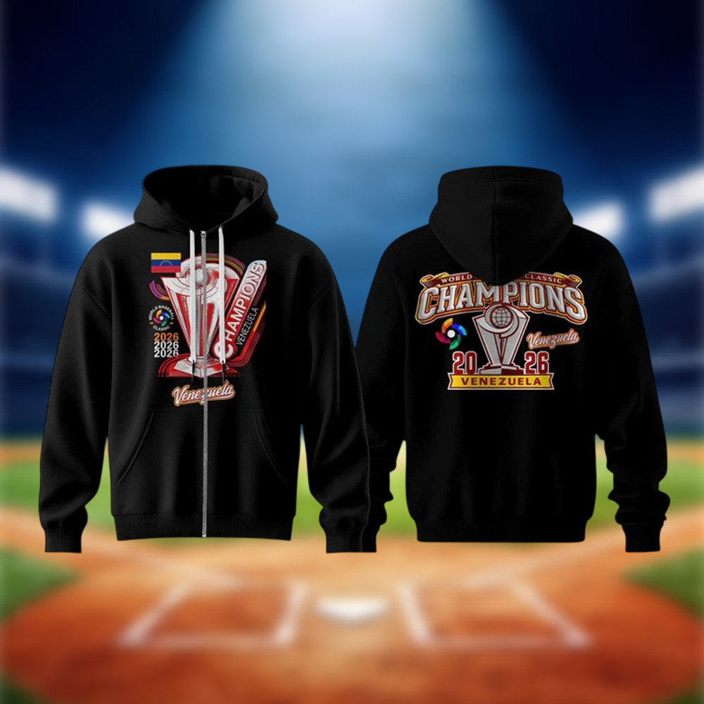 Venezuela WBC 2026 Champions Zip Hoodie Venezuela World Baseball Apparel Gift For Huge Fans
