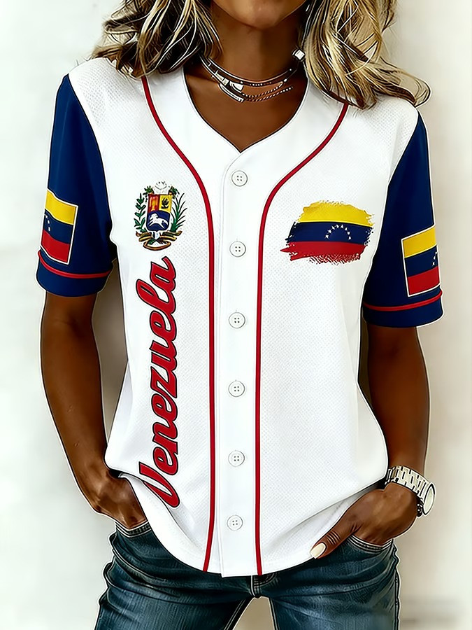 Venezuela WBC 2026 Winning Baseball Jersey Shirt Coat Of Arms Patriotic Fan Gear Gift For Supporters