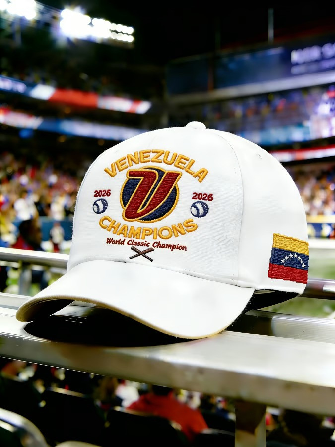 Venezuela WBC 2026 World Classic Champion Baseball Hat V Logo Fan Gear Gift For Baseball Supporters
