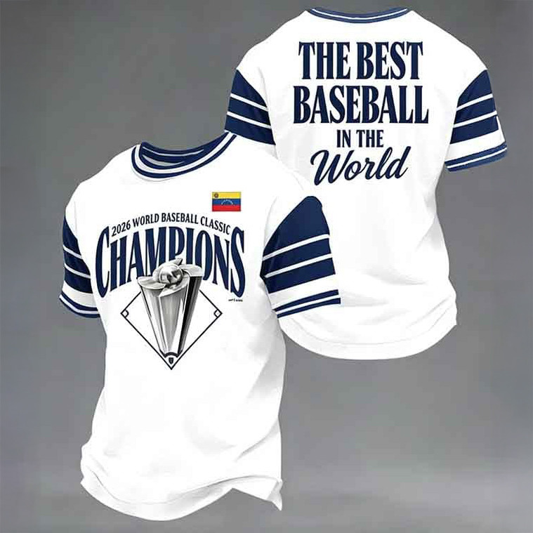 Venezuela World Baseball Classic Champions 2026 T-Shirt Baseball Fan Merch Gift For Boyfriend