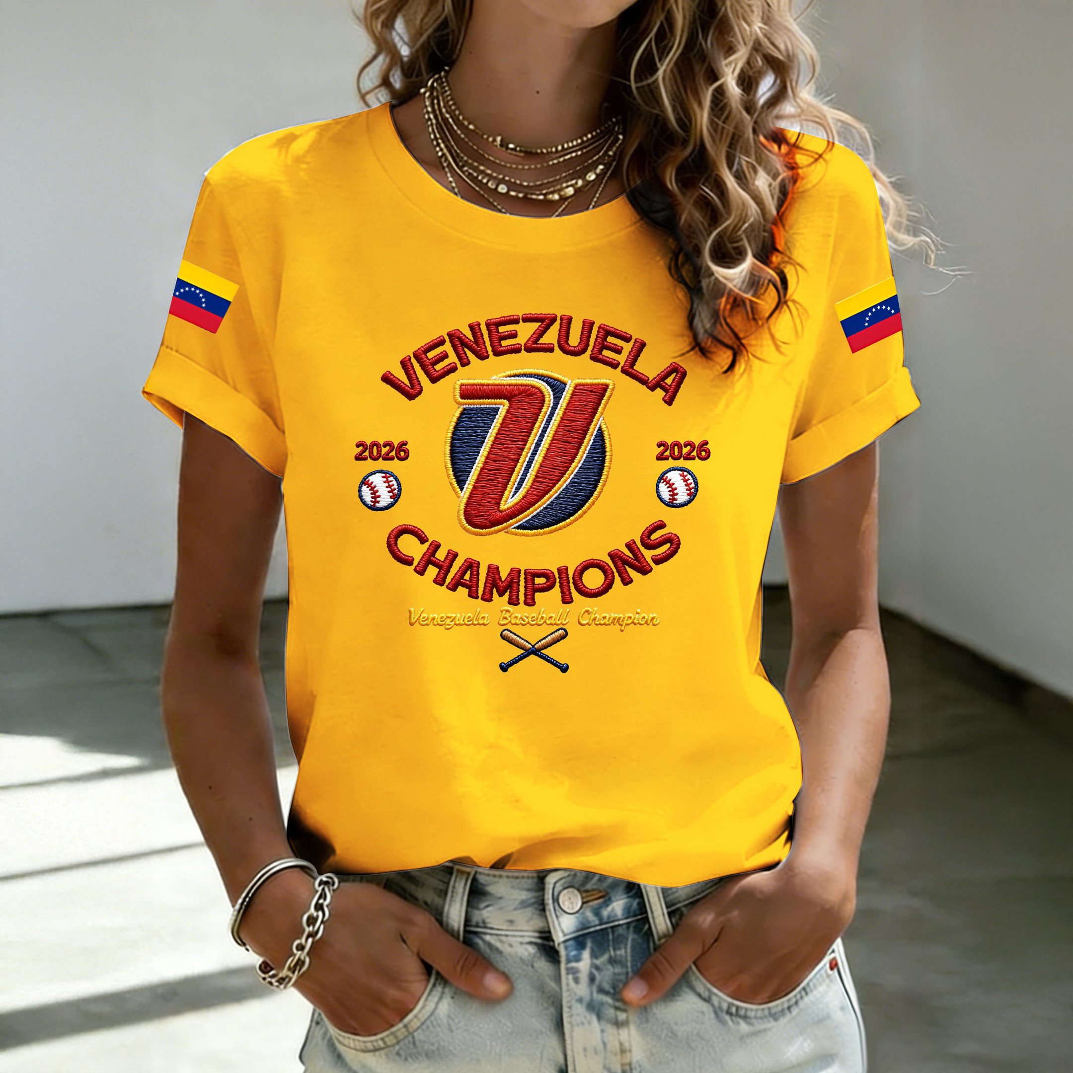 Venezuela World Baseball Classic Champions 2026 T-Shirt Game Day Merch Baseball Lover Gift