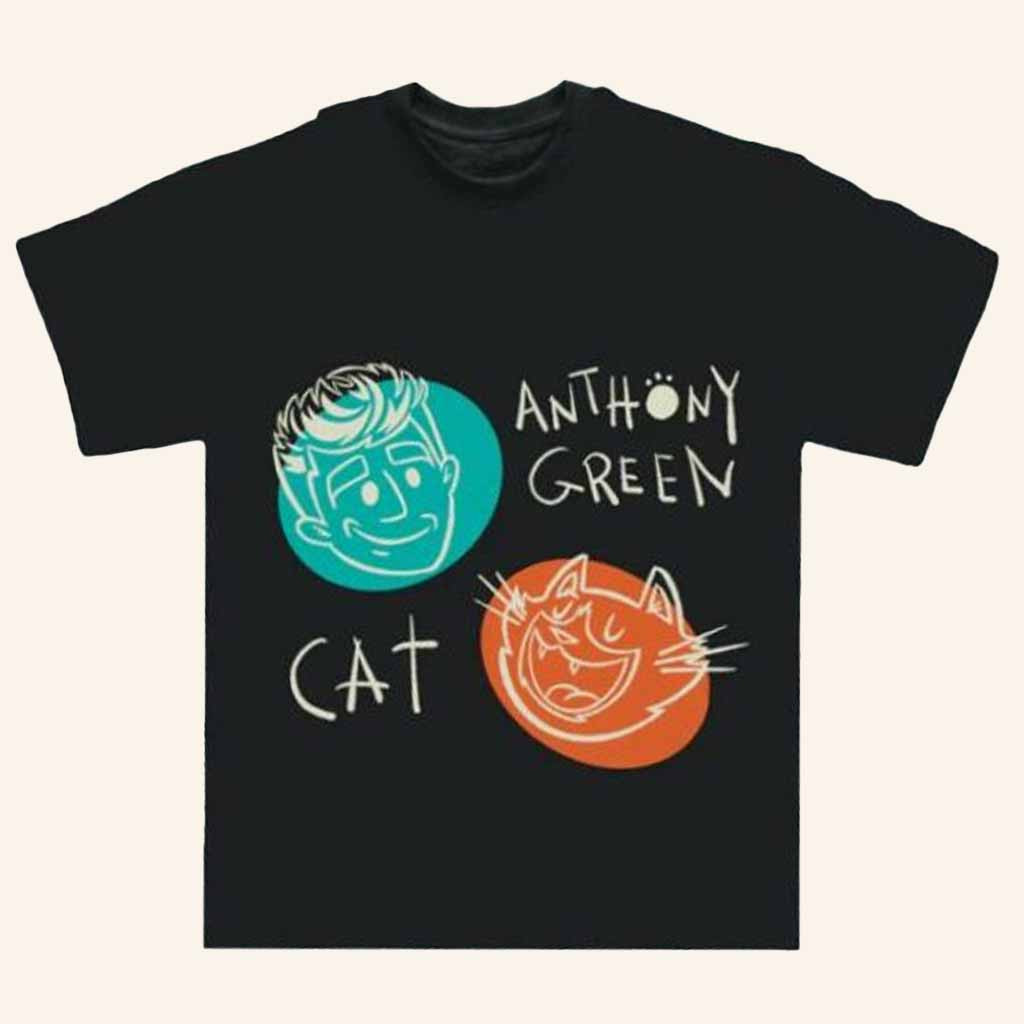 Verse And Vinyl Merch Anthony Green And His Cat T-Shirt Present For Sister Verse And Vinyl Merch Anthony Green And His Cat T-Shirt Present For Sister