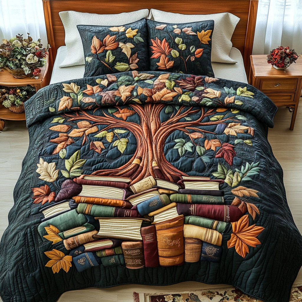 Verse Velvet Quilted Bedding Set Holiday Duvet Covers Cool Gifts For Book Lovers