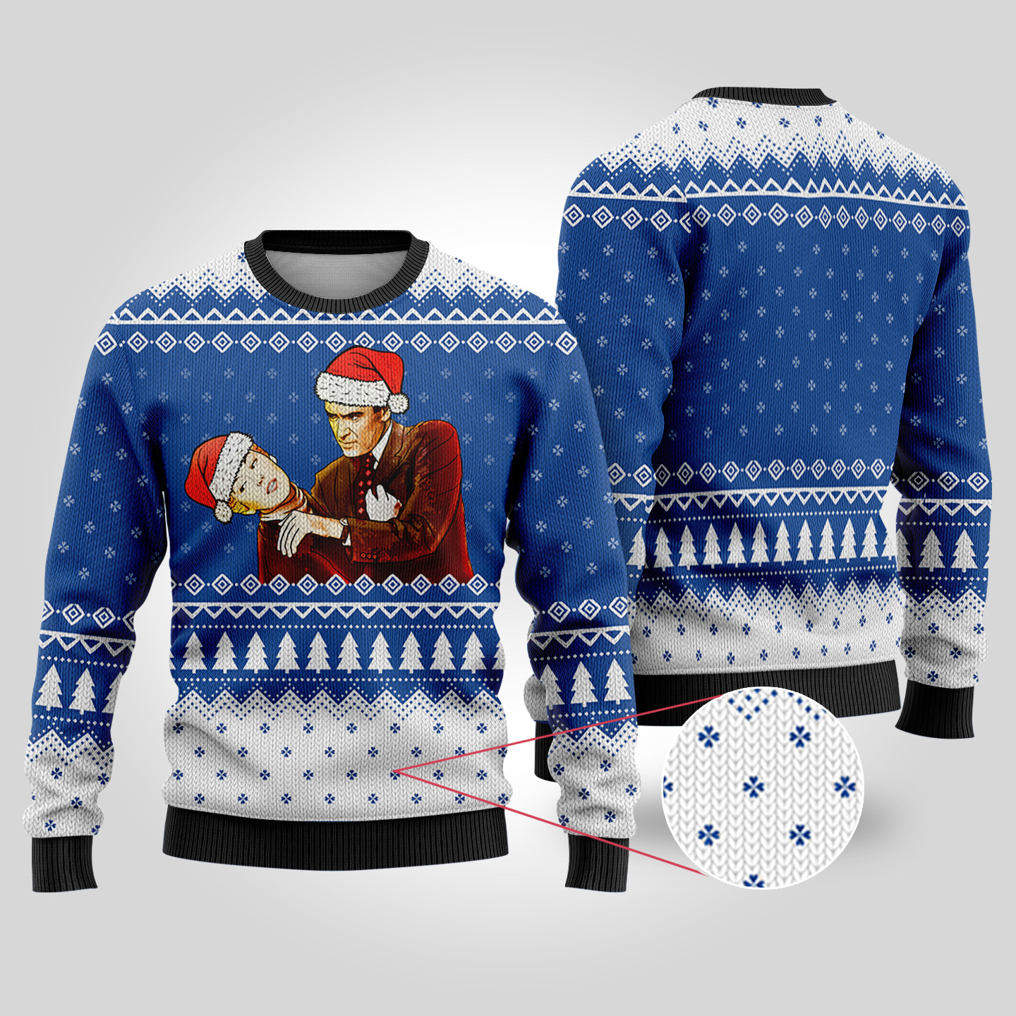 Vertigo Funny Ugly Christmas Sweater Royal Perfect Holiday Gift Merch for Sweater Lovers