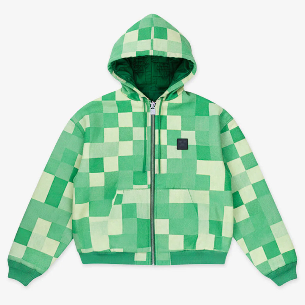Very Cool X Minecraft Merch Creeper Zip Hoodie Birthday Ideas For Boyfriend